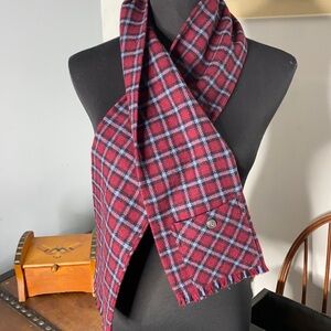 Cisco Red /Blue Merino Wool Scarf With Pockets